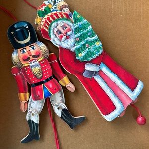 Two Vintage Wooden Ornaments